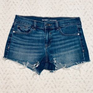 Old Navy Boyfriend Distressed Denim Shorts Womens Size 4 Blue Jean Festival Fun